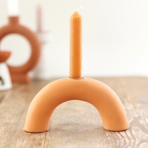 Terracotta Arch Candlestick Holder