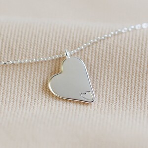 Friendship heart necklace in silver