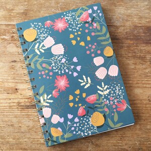 Teal Floral Notebook