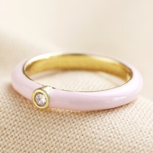 Baby Pink Ring with Gem M/L 