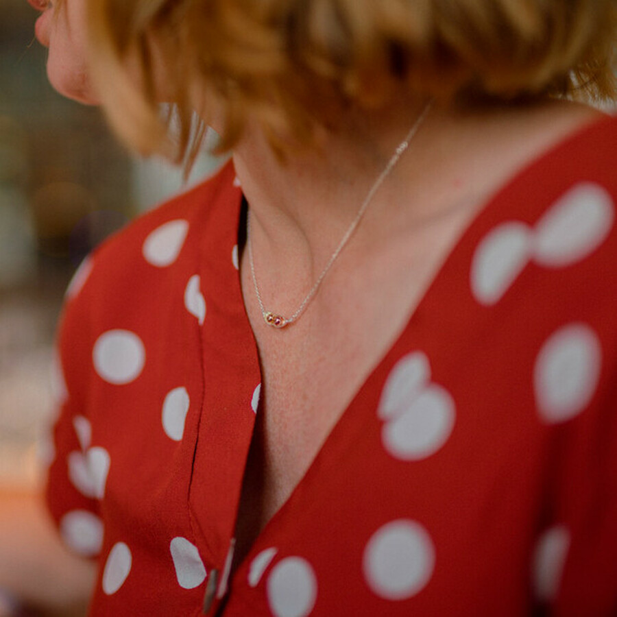 Silver Two Peas In A Pod Necklace