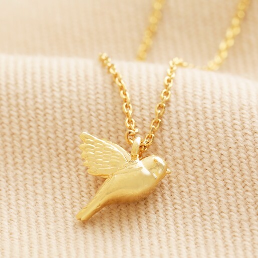 Little Gold Bird Necklace, tiny gold bird necklace, baby bird necklace –  Constant Baubling