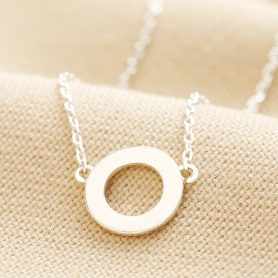 Simple Eternity Necklace Silver