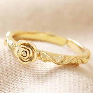Birth Flower Ring June Rose Gold
