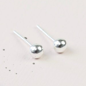 Sterling Silver Shiny Large  Ball Stud Earrings 