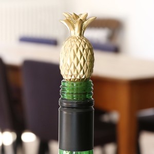 Gold Pineapple Bottle Stopper