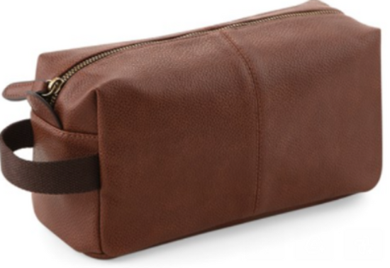 Tan PU Washbag