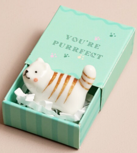 PRE ORDER Tiny Matchbox Ceramic Cat Token