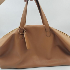 Vegan Leather Weekend Holdall Women's Bag in Tan