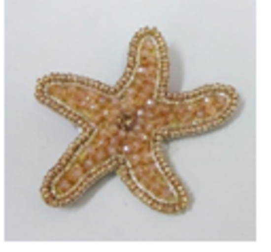 Beaded Starfish Keyring and Bag Charm