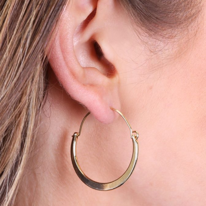 Lisa Angel Gold Swing Hoop Earrings